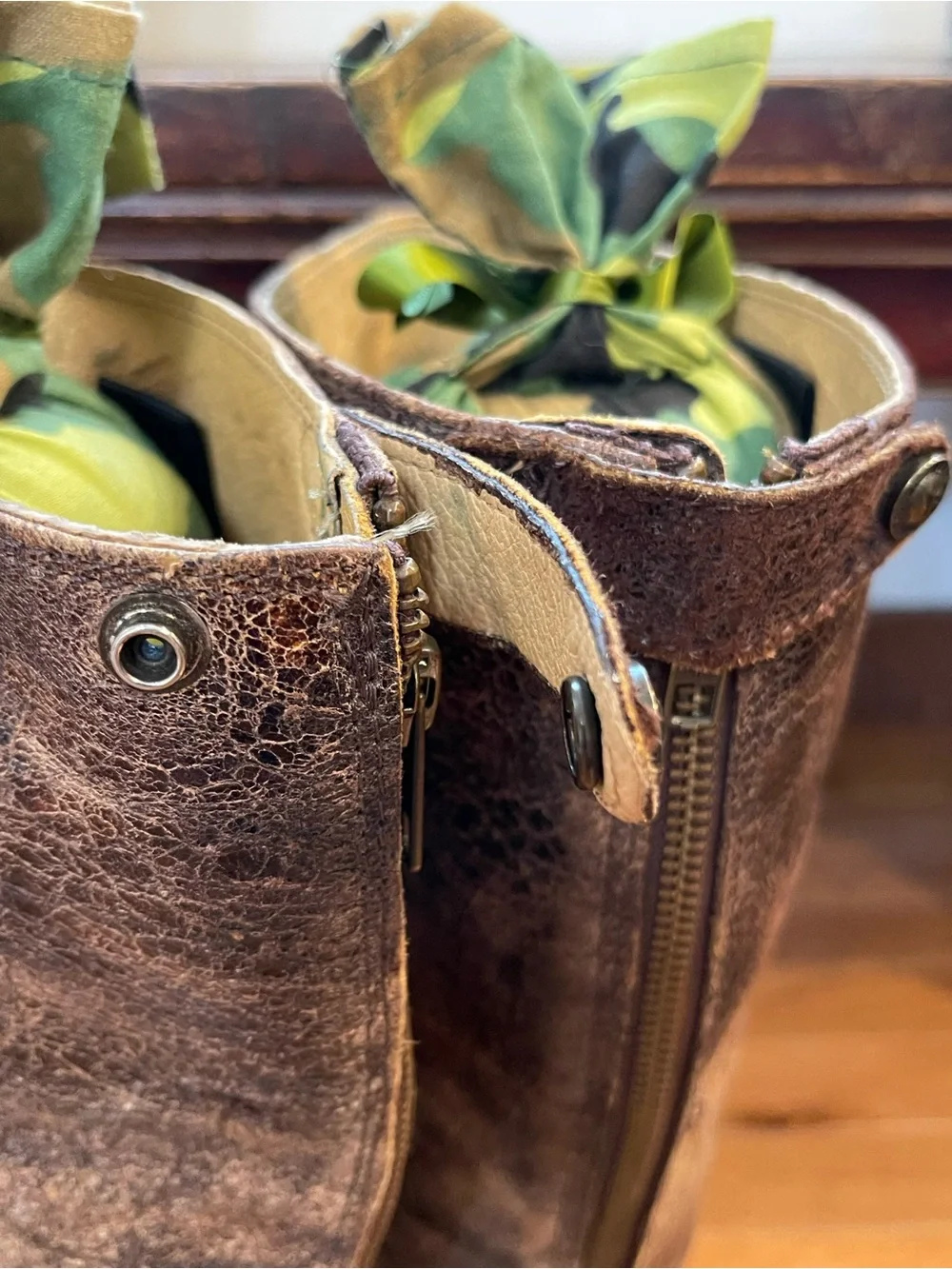 Frye distressed leather